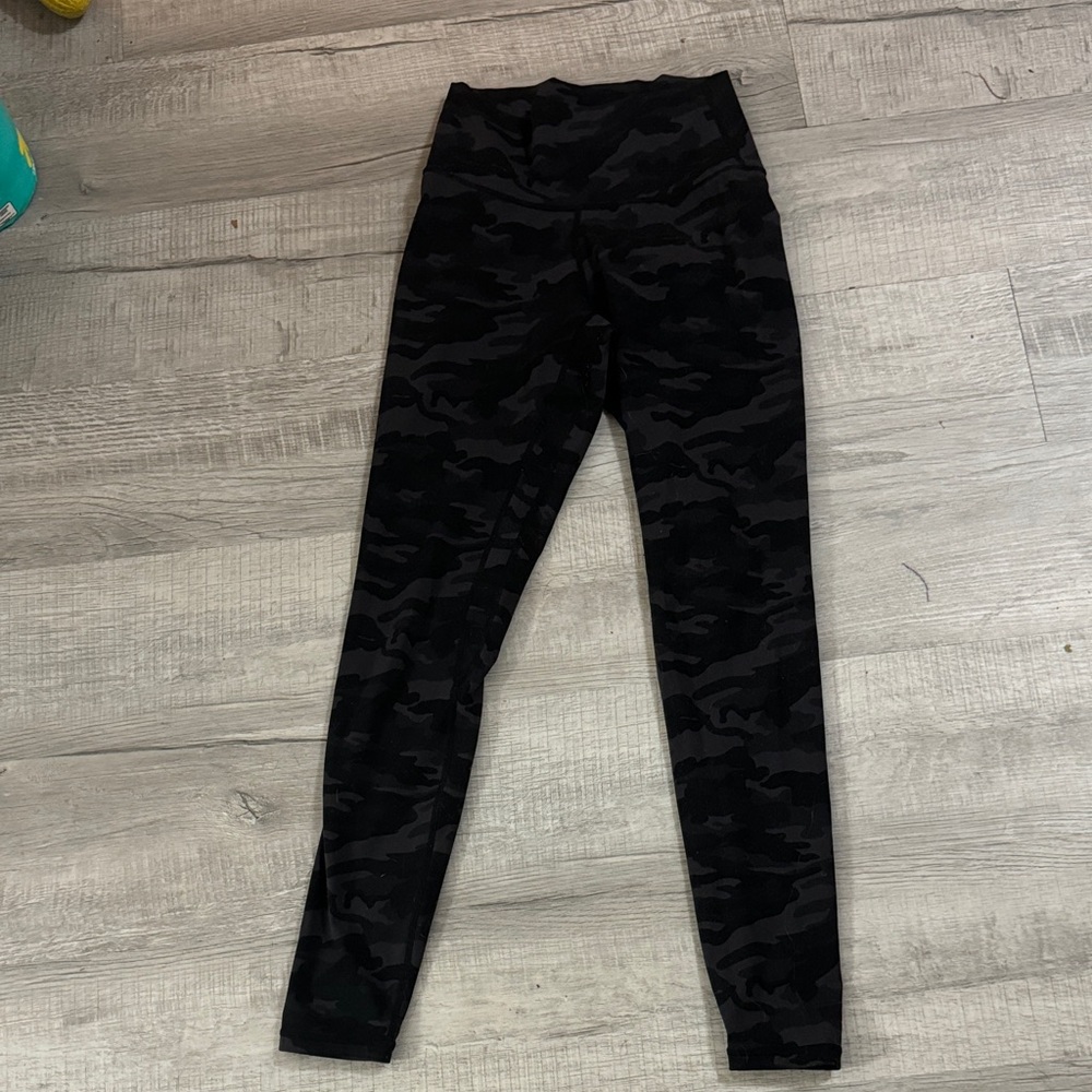 Women's Black Camouflage Leggings